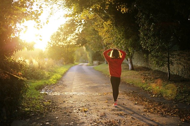 women keeping fit by walking